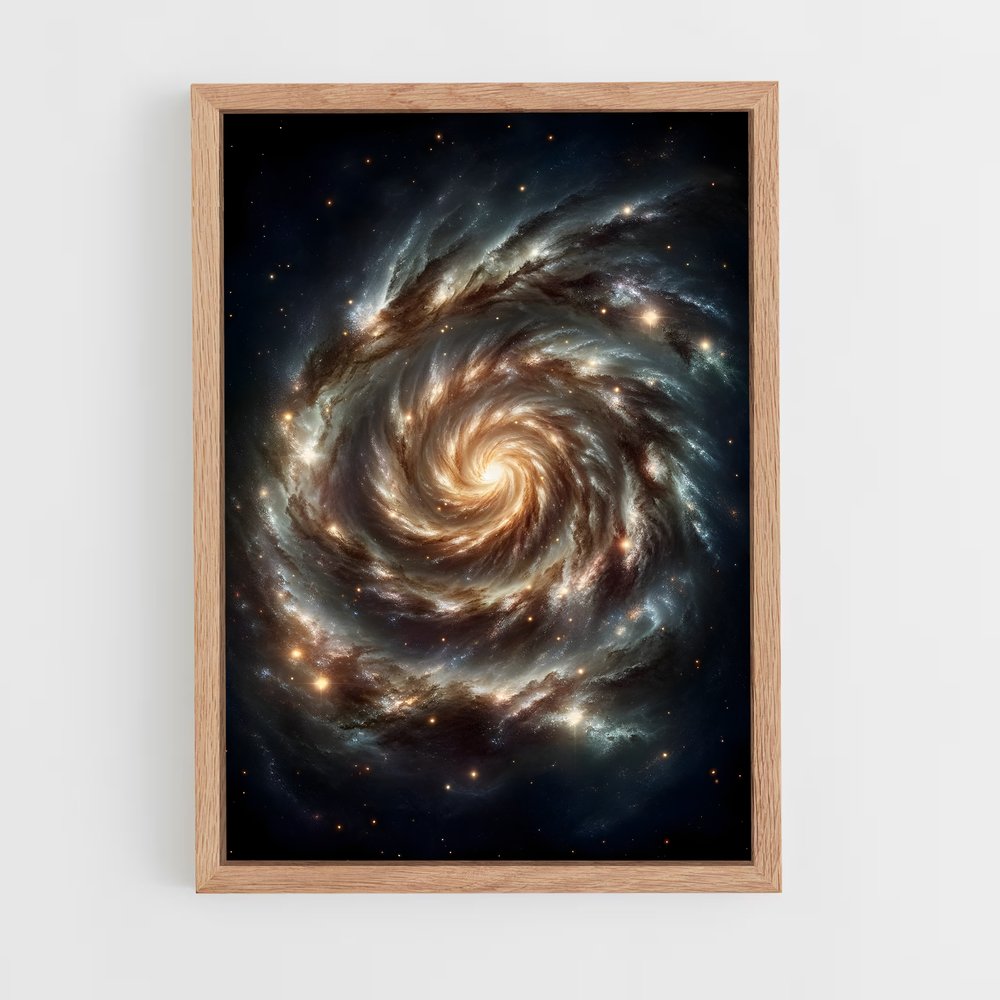 Poster Éblouissant galaxie spirale (vue 4)